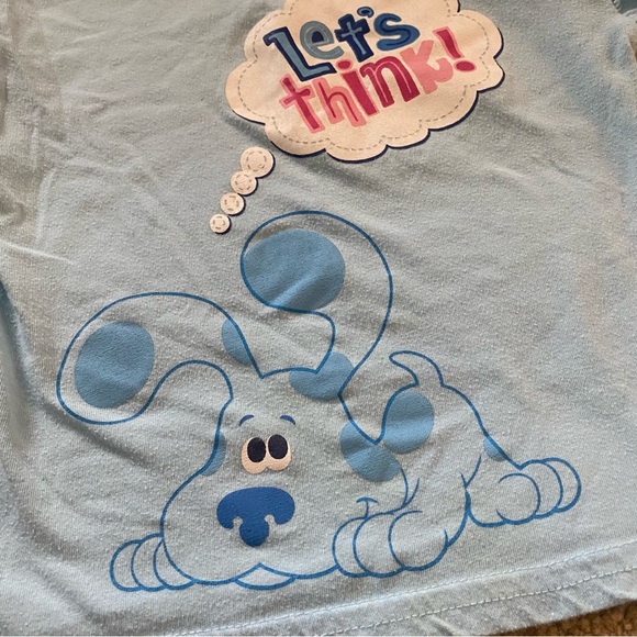 Blue's Clues Cotton Longsleeve Tee Top Crew Neck Applique 'Let's Think': 2T - Picture 2 of 5